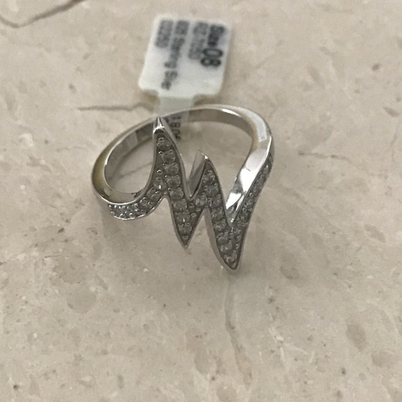 Sterling Silver Cz Zig Zag Ring - Picture 11 of 16